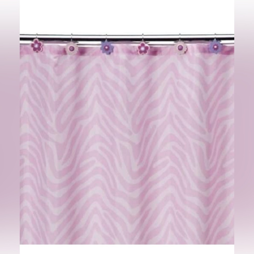 Tiddliwinks Shower Curtain - Girls Safari Pink NWT